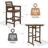 Hyleory 3-Piece HDPE Outdoor Patio Bar Set with Bar Stools - 4 of 4