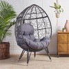 Coolbibila-Durable Iron Frame Mesh Design Egg Chair,Water-Resistant Cushions Egg Chair,Egg Chair Outdoor For All-Weather Durability - 3 of 4