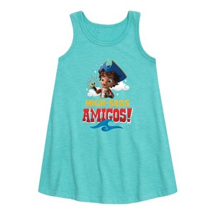 - Santiago of The Sea - Bff Of The Sea Graphic Sleeveless Aline Dress - 1 of 3