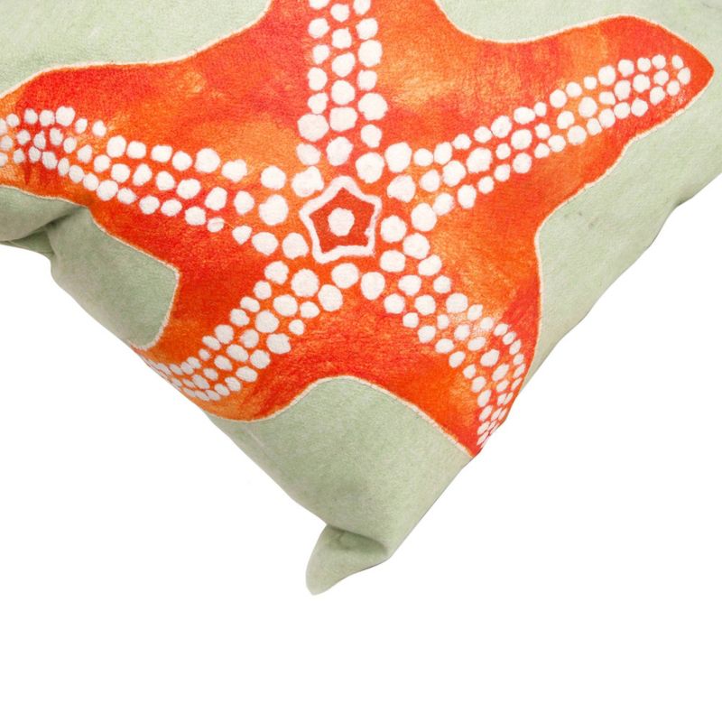 12&#34;x20&#34; Star Fish Lumbar Throw Pillow Pastel Green - Liora Manne, 4 of 5