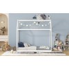 DOMETOUR Twin Size Wooden House Bed, White - 4 of 4