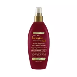 OGX Frizz-Free + Keratin Smoothing Oil Miracle Gloss Spray, 5 in 1, De-frizz Hair, Shiny Hair - 6.8 fl oz