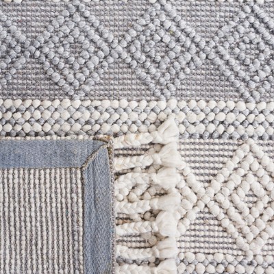 Handmade Gray Elegance 9' x 12' Wool-Viscose Blend Area Rug