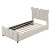 Twin Size Upholstered Platform Bed Velvet Upholstered Bed - 3 of 4