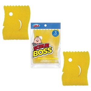 Lola Products Scrub Boss, Comparable to Popular Brand but 14.4% More Volume, Firm in Cold Water Flexible in Warm Water, Made in USA - 3 Pack - 1 of 4