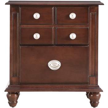Passion Furniture Summit 5-Drawer Nightstand (27 in. H x 16 in. W x 24 in. D)