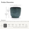 LuxenHome 15.5-Inch Ceramic Plant Pot Large Indoor Outdoor Planter with Drainage Hole and Plug Modern Glazed Round Flower Pot Planter Gray - 3 of 4