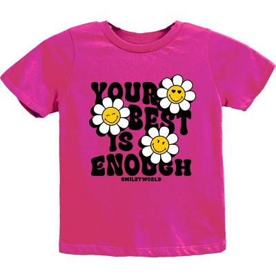 The Juniper Shop SmileyWorld Your Best Is Enough Floral Youth Short Sleeve Tee
