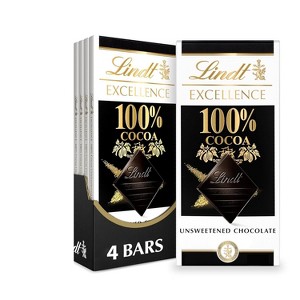 Lindt 4/6/12/18 Pack  Excellence 100% Cocoa Dark Chocolate Bar 1.7oz. 4/6/12/18 Pack - 1 of 4