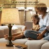 GTCLIGHTING Touch Lamps for Bedrooms Set of 2, Bedside Lamp with 2 USB Ports, 3 Way Dimmable Nightstand Lamps with Linen Lampshade for Living Room - 2 of 4