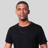 Crucible Men's Beveled Edge Curb Chain Black Steel Necklace - 2 of 4