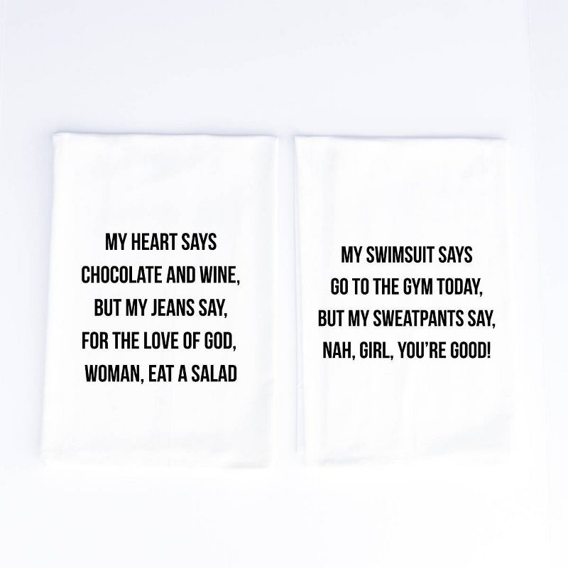 2pk Cotton Chocolate and Wine Kitchen Towels - Wildwood Landing, 1 of 8
