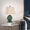 VECELO 25.9 in. Modern Table Lamp, Farmhouse Nightstand Bedside Lamp for Living Room or Bedroom, Green - 2 of 4