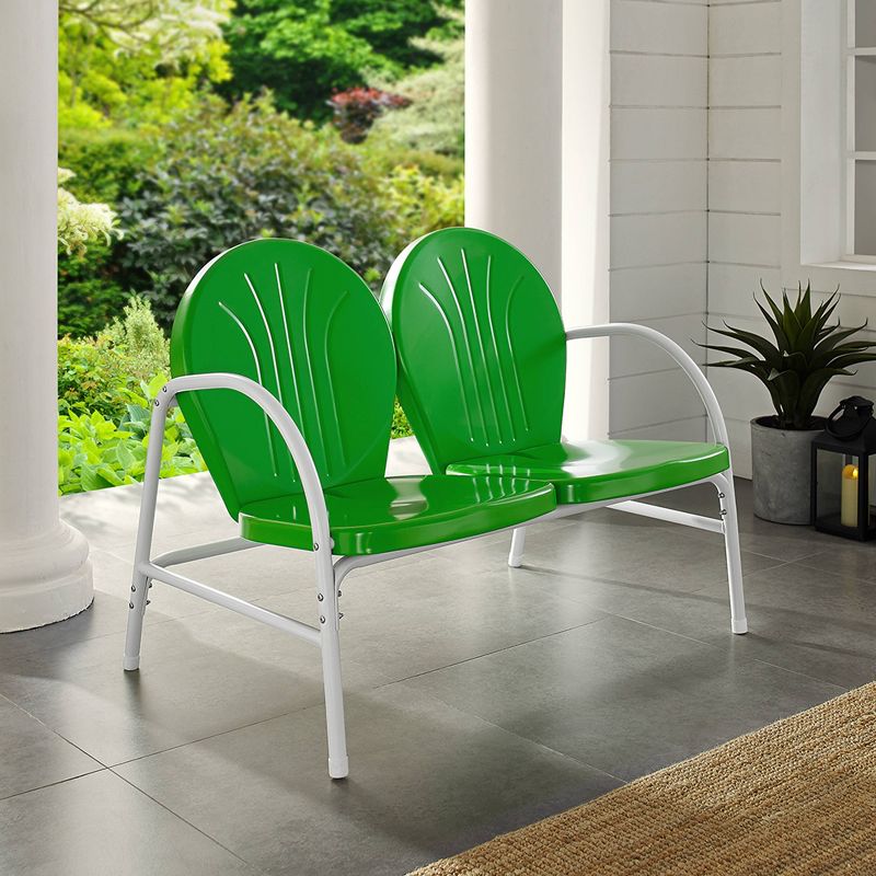 Griffith Outdoor Loveseat - Kelly Green - Crosley, 3 of 11
