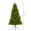 Nearly Natural 6-ft Sun Valley Fir Artificial Christmas Tree with 300 Clear LED Lights - 2 of 4