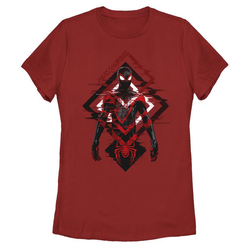 Women's Marvel Spider-Man: Miles Morales Tech Glitch T-Shirt, 1 of 4