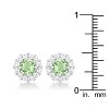 Slickblue Classic Rhodium Bridal Earrings, 2.52 Ct. CZ, 10mm, Butterfly Back, Women's Jewelry, 9 Color Options - 2 of 2