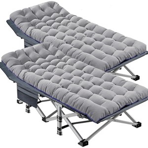 Docred Folding Camping Cot with Mattress & Carry Bag for Adults – Standard & Oversized XXL, Single & 2-Pack Outdoor Sleeping Bed Options - 1 of 4