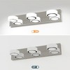 LED Modern 3 Light White Rotating Oval Acrylic with Chrome Base 21 Inch Vanity Light Over Mirror Lighting Fixture - 4 of 4