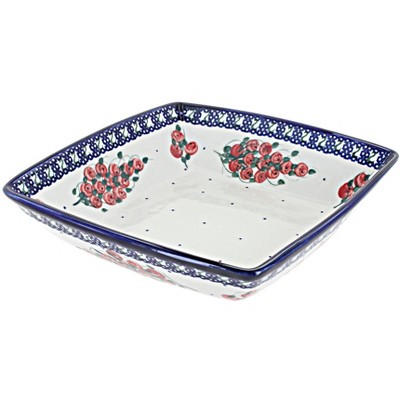 Blue Rose Polish Pottery 360 Millena Square Serving Bowl