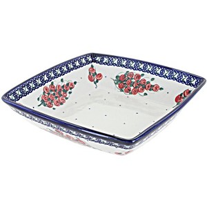 Blue Rose Polish Pottery 360 Millena Square Serving Bowl - 1 of 2