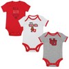 NCAA Utah Utes Infant Boys' 3pk Bodysuit - 4 of 4