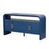 Okak 60" Modern Sideboard Buffet, Solid Wood Storage Cabinet with 4 Doors & Open Shelf for Dining Room Living Room Entranway - 3 of 4