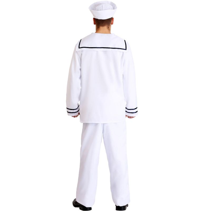HalloweenCostumes.com One Size  Men  Teen Sailor Costume for Boy's, White, 2 of 3