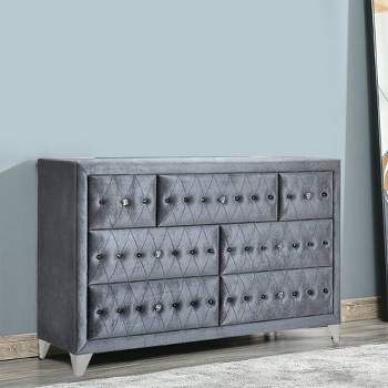 Dante 60" Dressers Gray Velvet - Acme Furniture