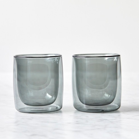 Zwilling Sorrento 2-pc Double-wall Tumbler Glass Set - Smoke Grey : Target