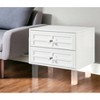 24"  And Clear Wood And Acrylic End Table With Two Drawers - 2 of 4