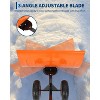 Snow Shovel with Wheels, Single Rod Steel Snow Pusher with 5-Position Angled Blade, Ergonomic & Back-Saving Design, Perfect for Driveway - 4 of 4