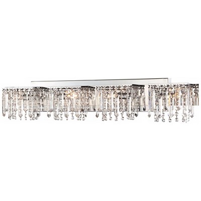 Chrome Crystal 37" 4-Light Bath Vanity Fixture