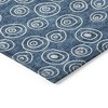 Navy Blue And Ivory Geometric Washable Indoor Outdoor Area Rug - 4 of 4