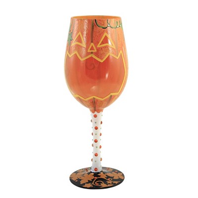 Wine-O-Lantern Pumpkin Wine Glass