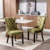 CENGHU Modern Velvet Upholstered Dining Chairs Set of 2, Kitchen Side Chairs with Wood Legs and Nailhead Trim, for Dining Room, Living Room - 2 of 4