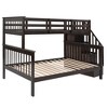 NicBex Twin over Full Bunk Bed Convertible Wood Bed Frame with Storage Stairs and Full Length Guardrail, No Box Spring Required - 3 of 4