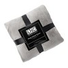 Velvet Throw - Oversized Microfiber Velvet Solid Polyester Throw Blanket - Breathable by Hastings Home (Stone Grey) - 2 of 4