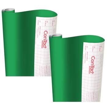 Con-Tact® Brand Creative Covering™ Adhesive Covering, Green, 18" x 16 ft, 2 Rolls