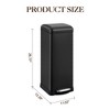 Stainless Steel  Step Trash Can with Removable Inner Wastebasket, Fingerprint Recycling Bin with Soft Close Lid for Dining Room, Office, Restaurant - 3 of 4