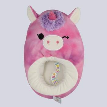 Squishmallows Kids' Lola the Unicorn Plush Slippers - Berry Purple