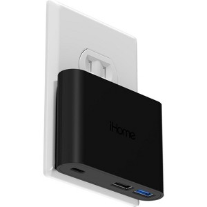 iHome 32W AC Pro Multi Port USB Wall Charger - Charging Station with 3 Ports (1 USB-C, 2 USB-A) Fast Charging, Universal Compatibility - 1 of 4