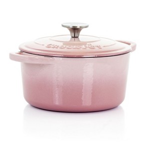Crock-Pot Artisan 2 Piece 3 Quarts Enamled Cast Iron Dutch Oven in Blush Pink - 1 of 4