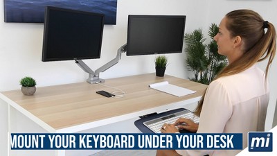 SVOPES Adjustable Keyboard Tray under Desk, 25 x 9.8 in., Height