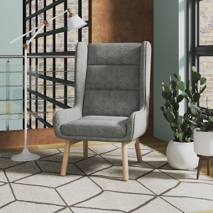 Set of 2 Sampson Twill Accent Chairs - Manhattan Comfort - 1 of 4