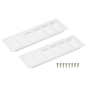 Unique Bargains Aluminum Alloy Cabinet Wardrobe Shoe Closet Rectangle Ventilation Grilles 2 Pcs - 1 of 4