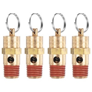 Unique Bargains Brass Automatic Safety Control Threaded Air Compressor Pressure Release Valve 4 Pcs - 1 of 4