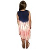 Riviera Sun Girls Flag Sundress - Tie Dye American Flag Beach Cover Up - 2 of 3