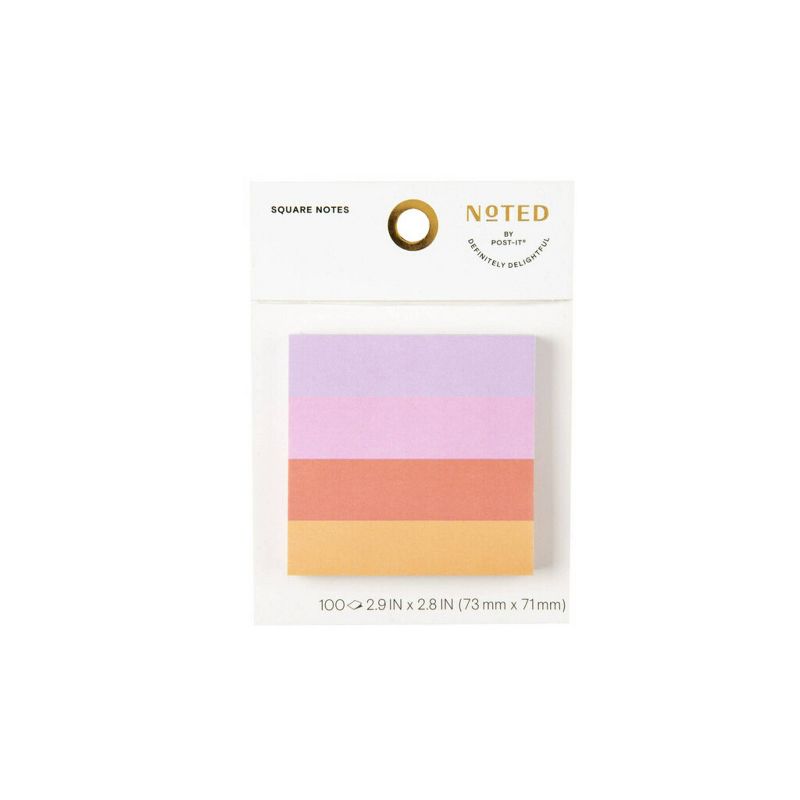 Post-it Square Notes 2.9&#34;x2.8&#34; Rainbow-Striped, 1 of 14