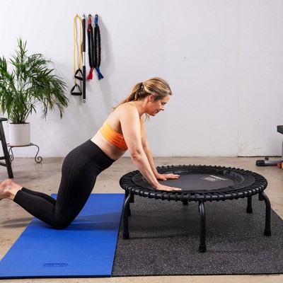 Black Round Heavy Duty Fitness Trampoline with Enclosure